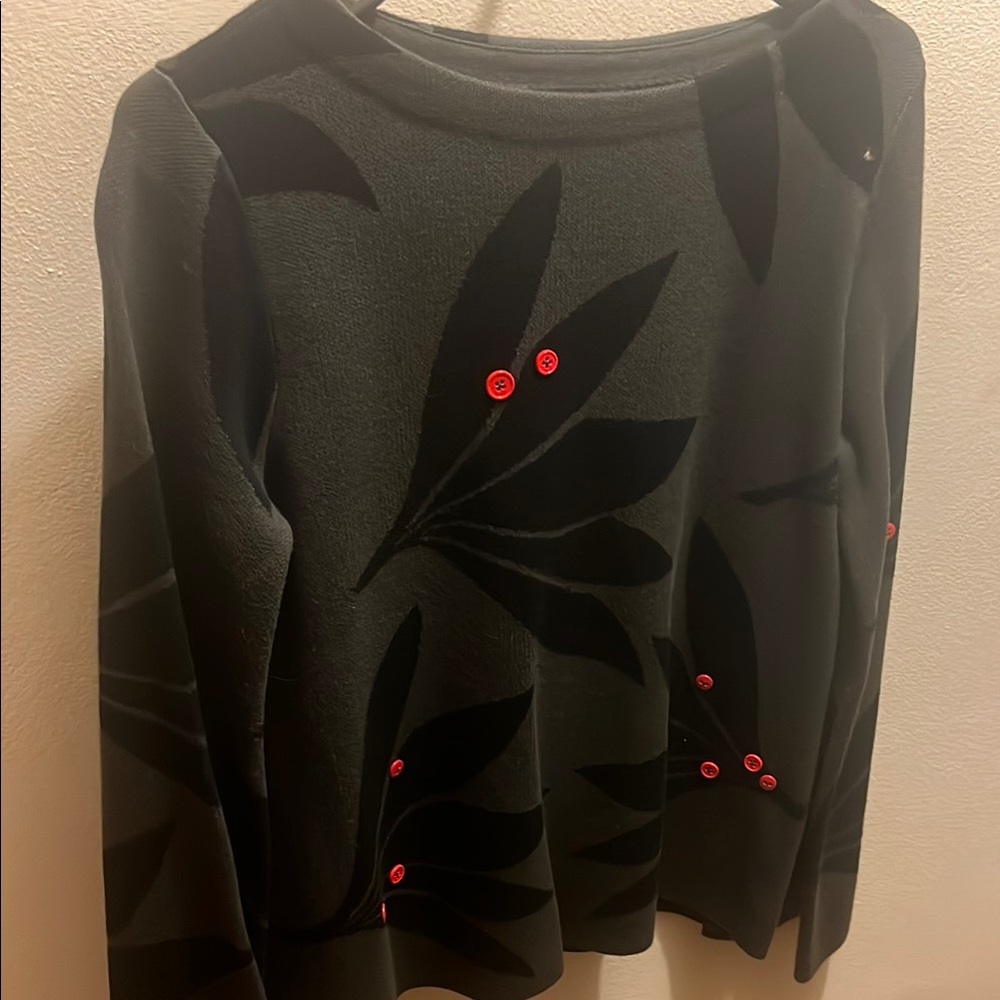 Stylish Black and Red Women's Top